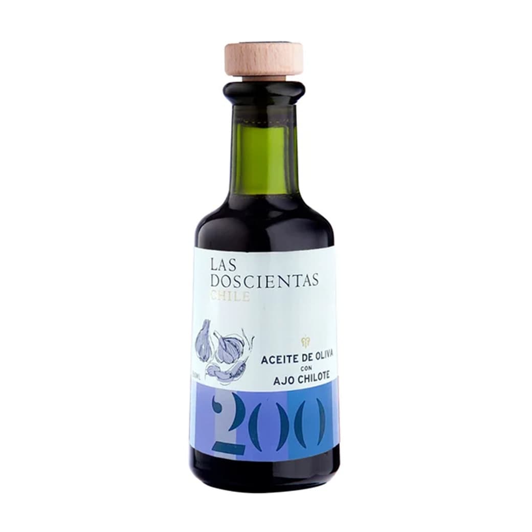 Aceite de Oliva Extra Virgen Las Doscientas Con Ajo Chilote 250cc_1