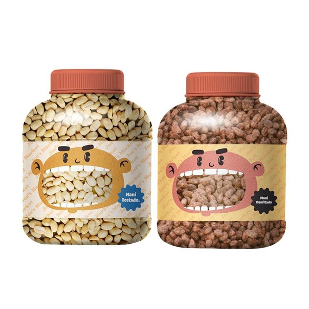 DUO MANÍ JOES MARKET Nº1: 1x Maní Joes Market Tostado Confitado Frasco 1,5 Kg. + 1x Maní Joes Market Tostado Salado Frasco 1,5 Kg_1