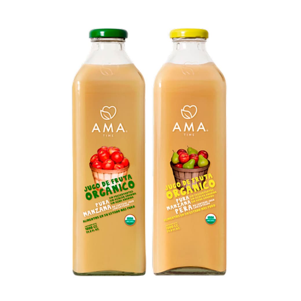 Pack N°3 Jugos Ama: Jugo Ama Manzana 1lt. +  Jugo Ama Manzana - Pera 1lt. _1