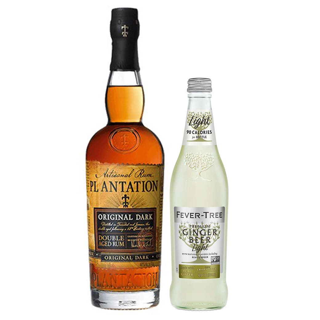 PACK PLANTATION FEVER TREE: 1x Ron Dark Plantation Original Dark 1 Litro 40º alc. + 1x Bebida Premium Fever Tree Ginger Beer Refreshingly Light 500cc_1