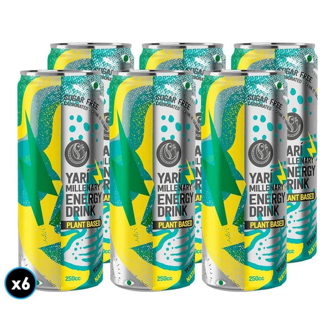 6x Bebida Energética Yari Millenary Energy Zero Azúcar 250cc_1