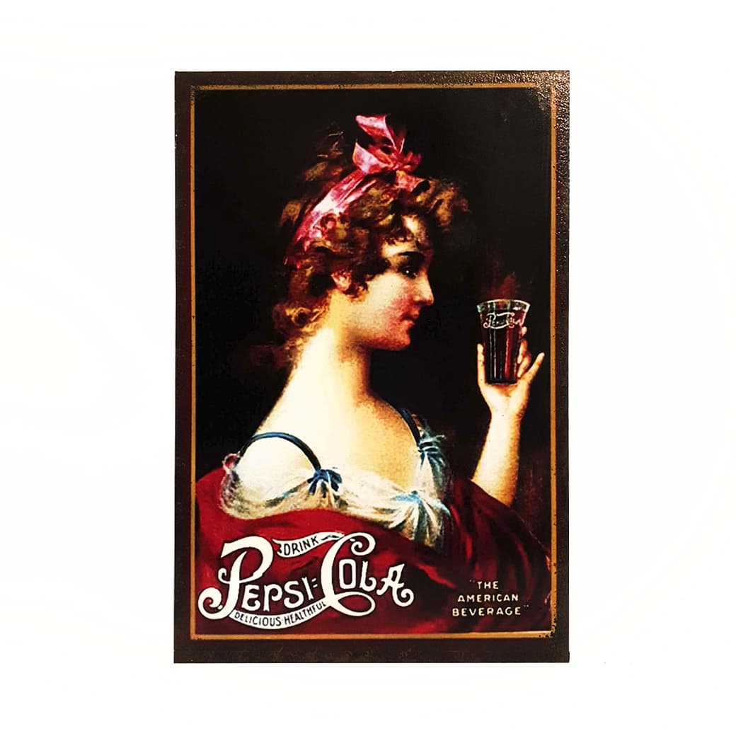 Afiche Pepsi Cola Madera Vitrificada 20 x 30 cm._1