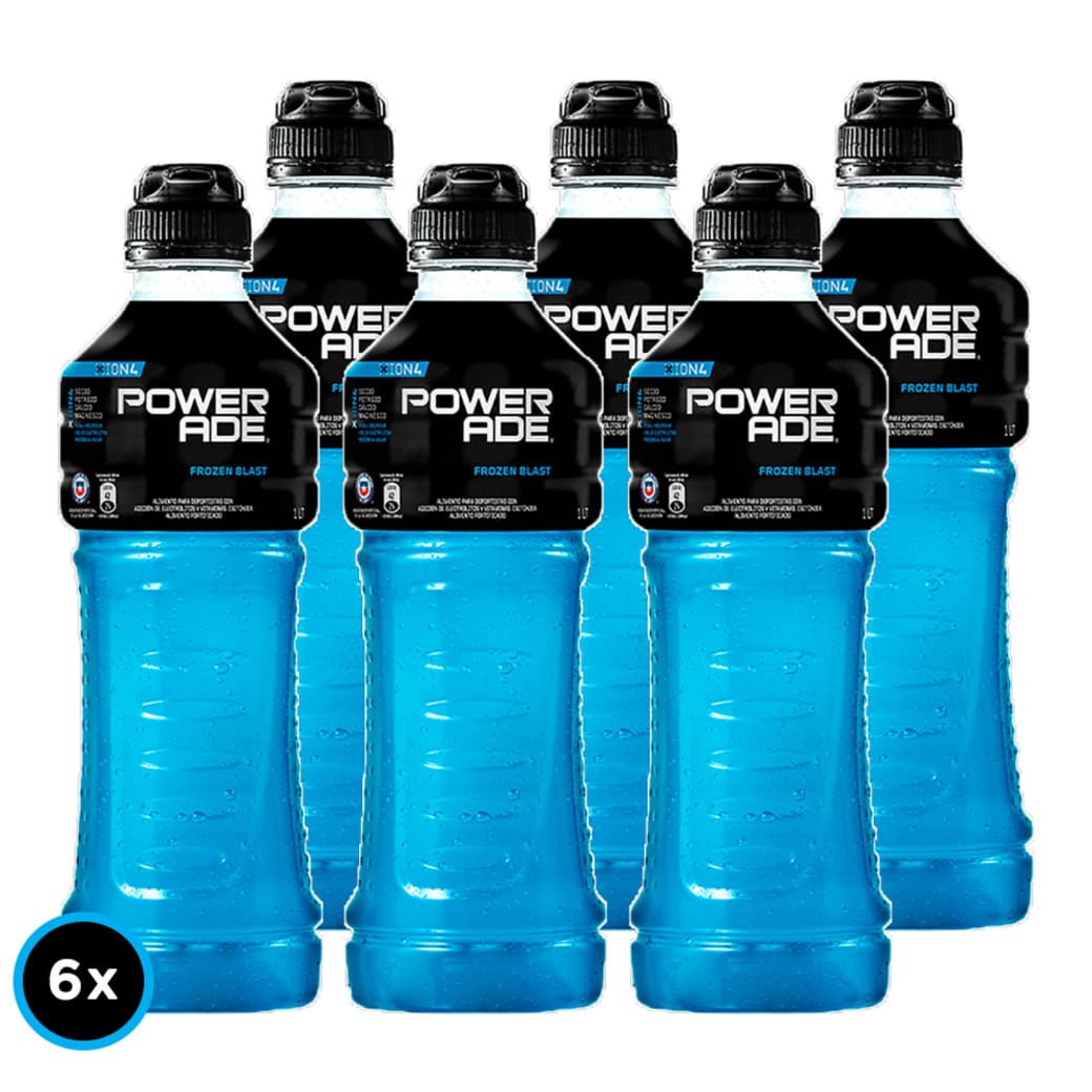 6x Bebida Isotónica Powerade Frozen Blast 1 Litro_1