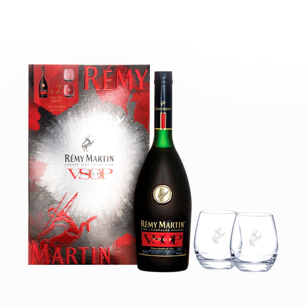 KIT REMY MARTIN: Cognac Remy Martin VSOP 750cc + 2 Vasos_1