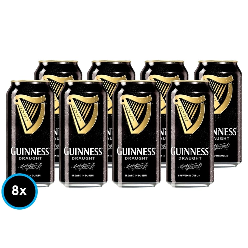 8x Cervezas Guinness Draught Stout en Lata 470cc_1