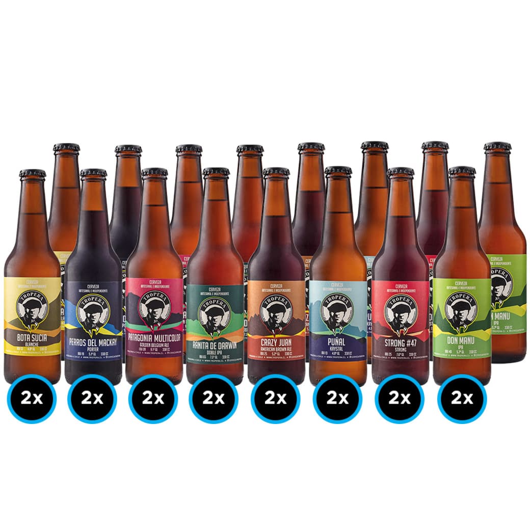 BEER PACK TROPERA Nº2: 16x Variedades de la Cervecería Tropera_1