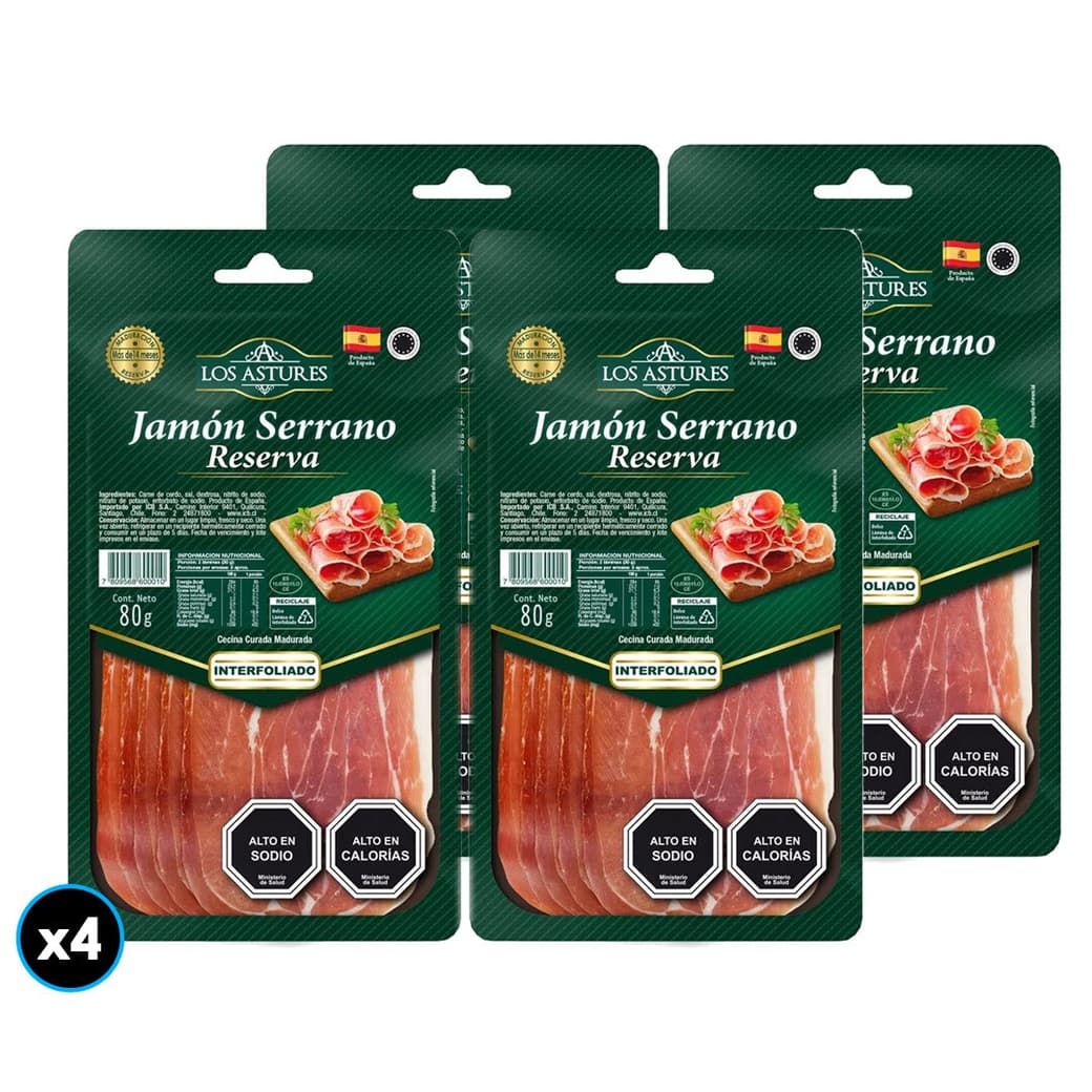 4x Jamón Serrano Astures 80 grs._1