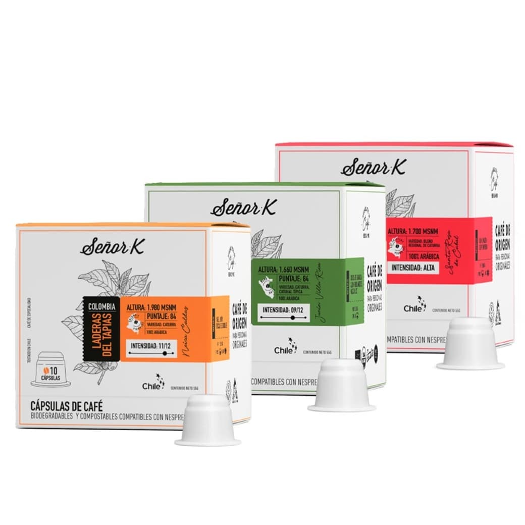 PACK SEÑOR K (Cápsulas): 3x Variedades de Cápsulas de Café Compatibles con Nespresso_1