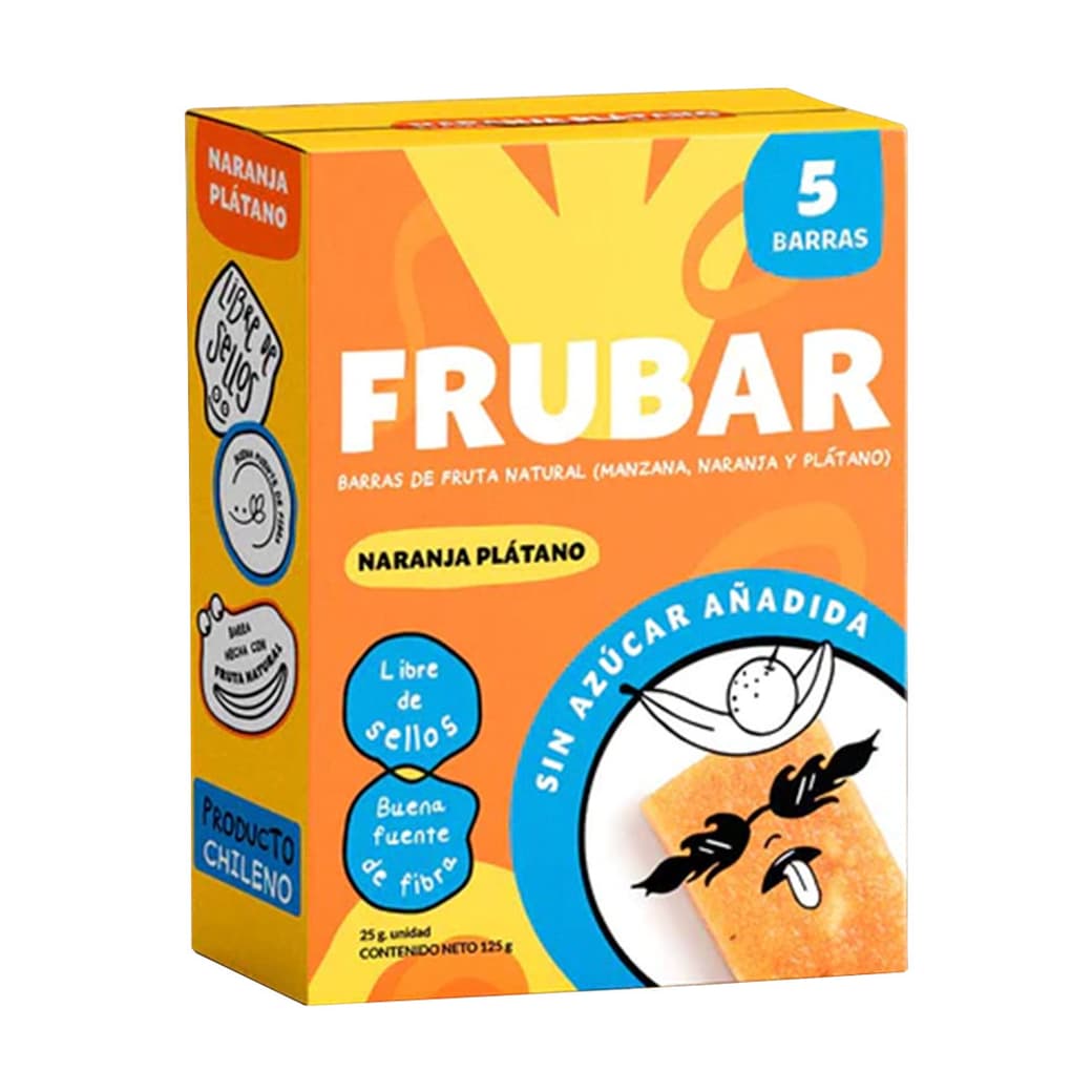 Barritas Frubar Wild Foods Naranja Plátano 5 Unidades _1