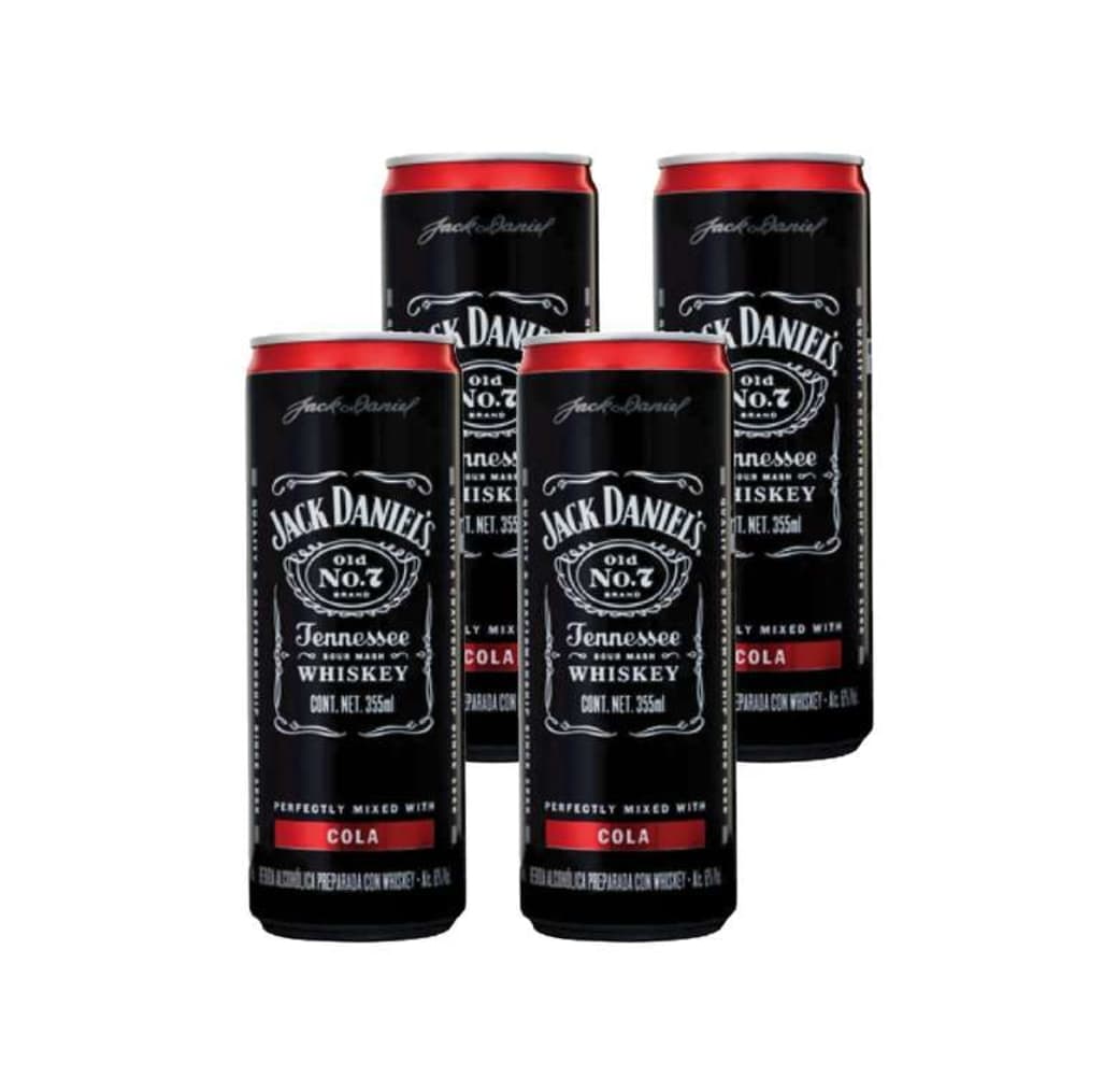 4x Jack Daniels en Lata con Bebida Cola 6º 375cc	_1