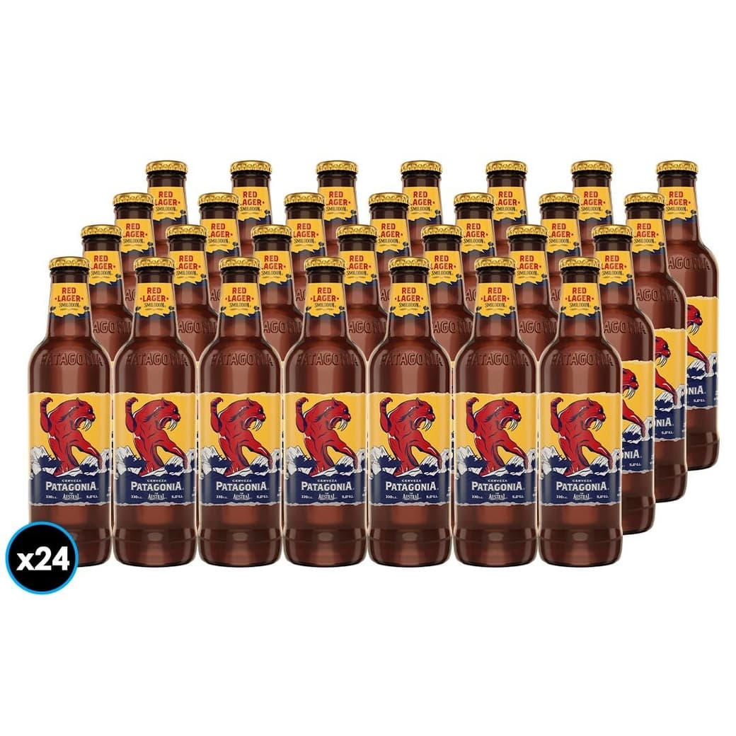 24x Cerveza Austral Patagonia Red Lager Botella 330cc 5,0°alc._1