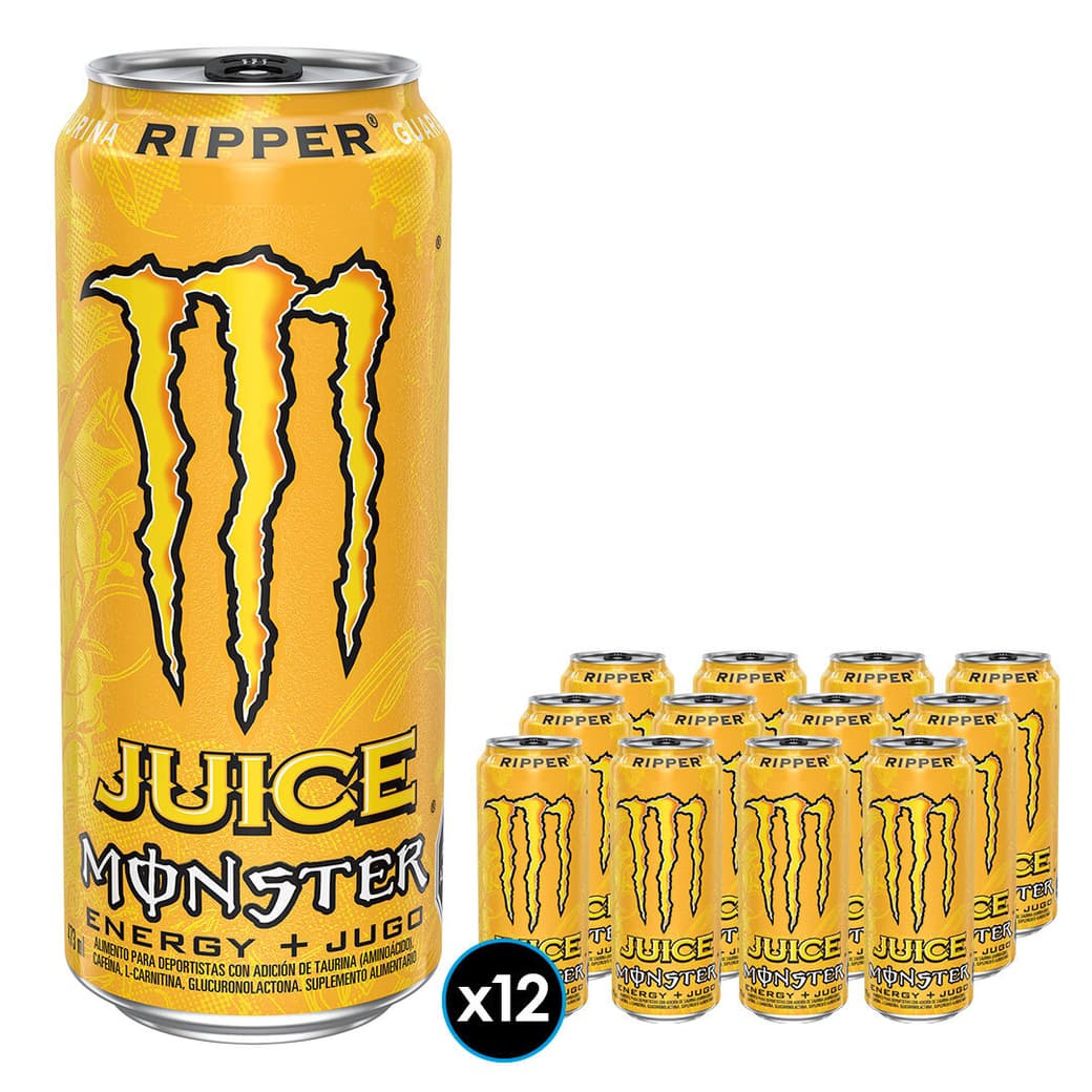12x Energética Ripper Juice Monster Energy 473cc_1