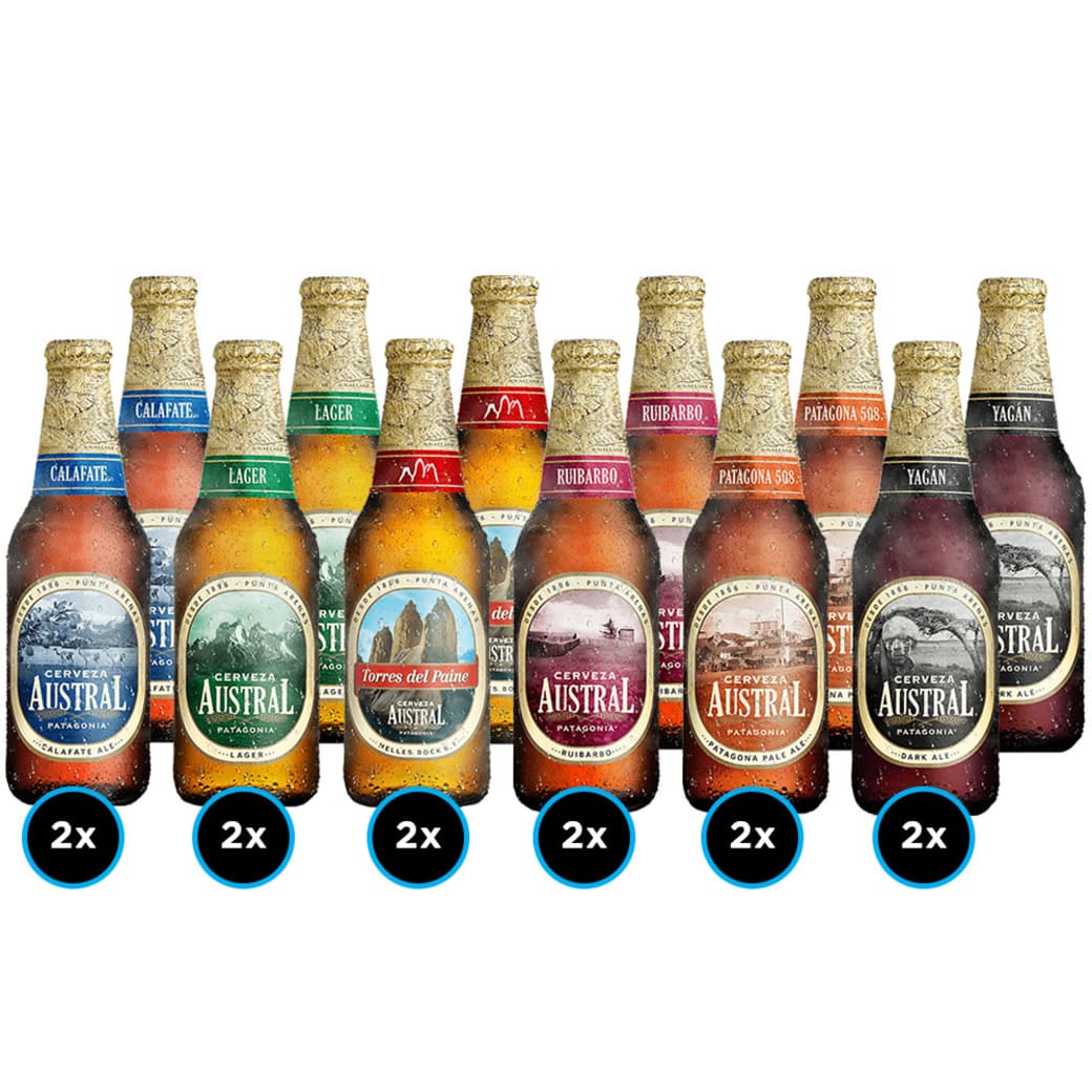 KIT AUSTRAL Nº1: 12x Variedades de la Cervecería Austral Patagonia_1