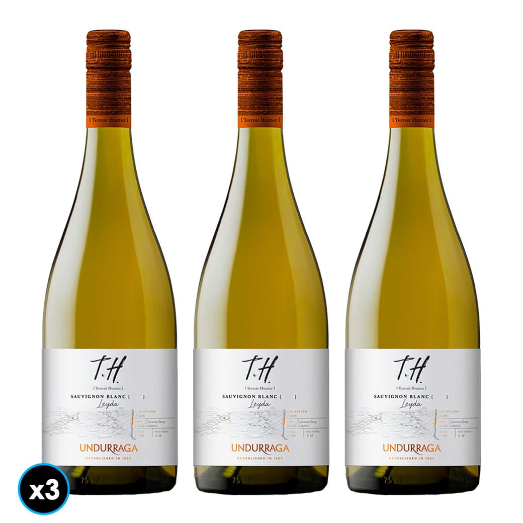 3x Vino Undurraga TH Leyda Sauvignon Blanc 750cc_1