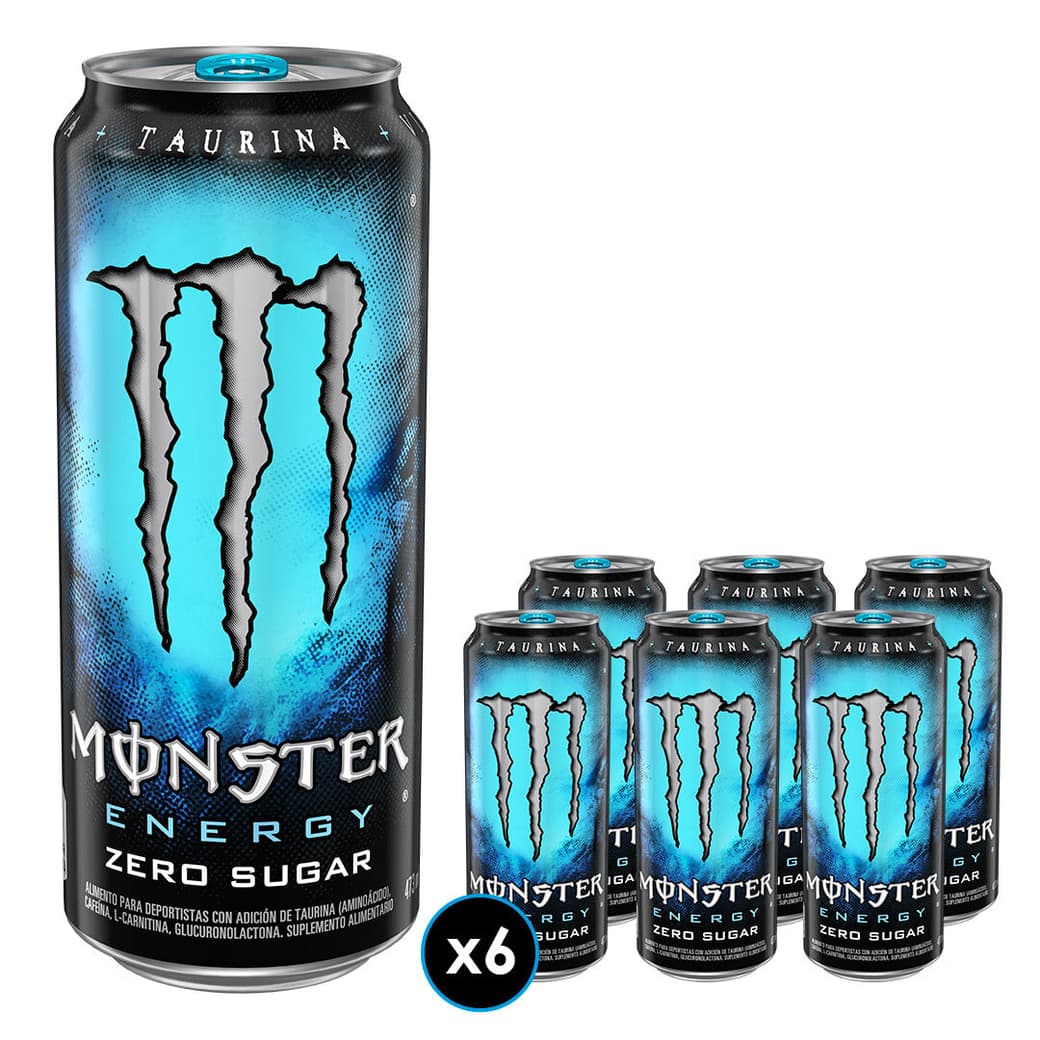 6x Energética Absolutely Zero Monster Energy 473cc_1