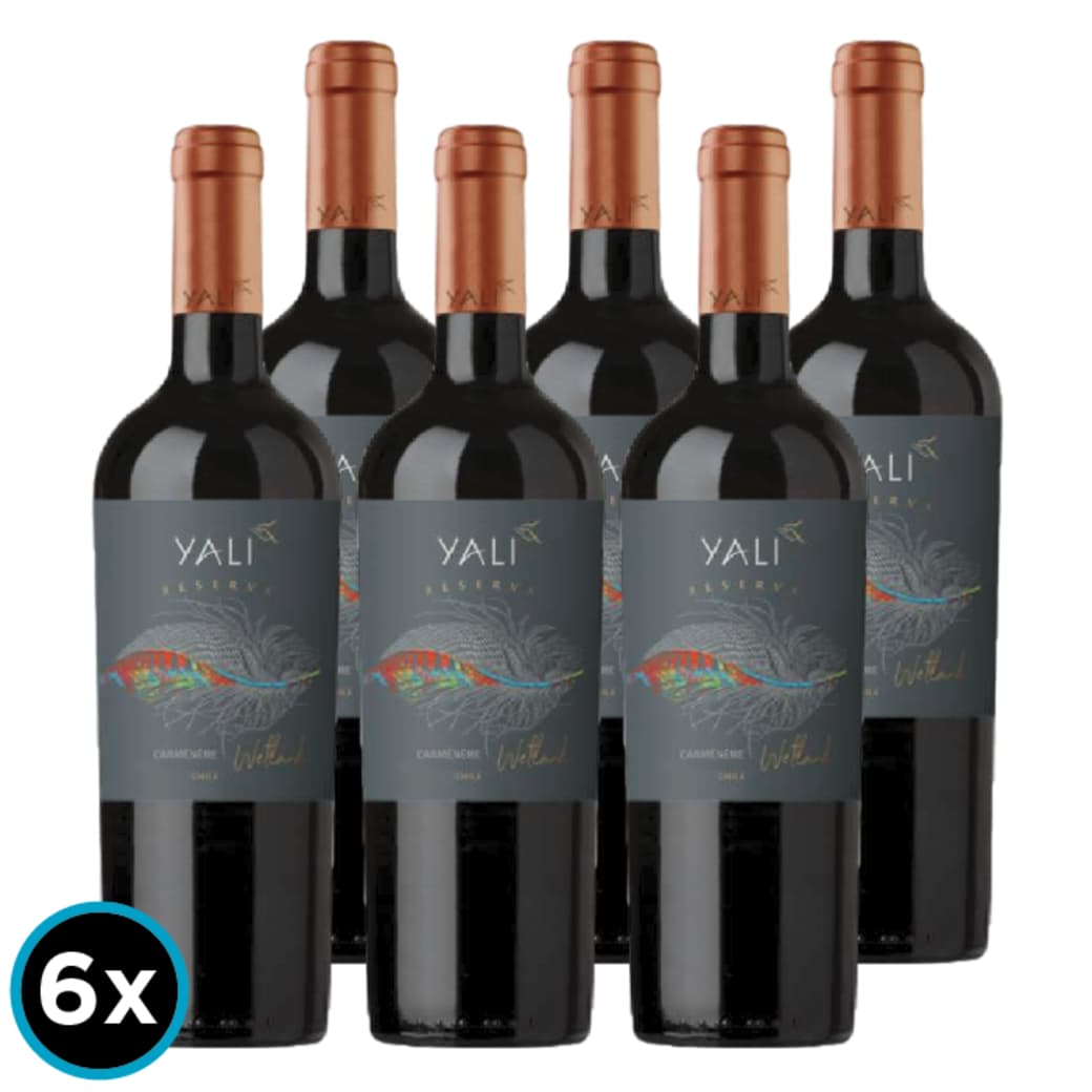 CAJA YALI WETLAND (Carmenere): 6x Vino Yali Wetland Reserva Carmenere 750cc_1