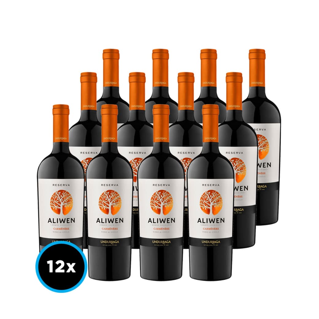 CAJA UNDURRAGA ALIWEN (Carmenere): 12x Vino Undurraga Aliwen Carmenere 750cc_1