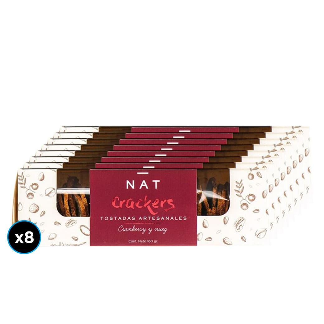 8x Galletas Nat Crackers Cranberry Nuez 160 grs._1