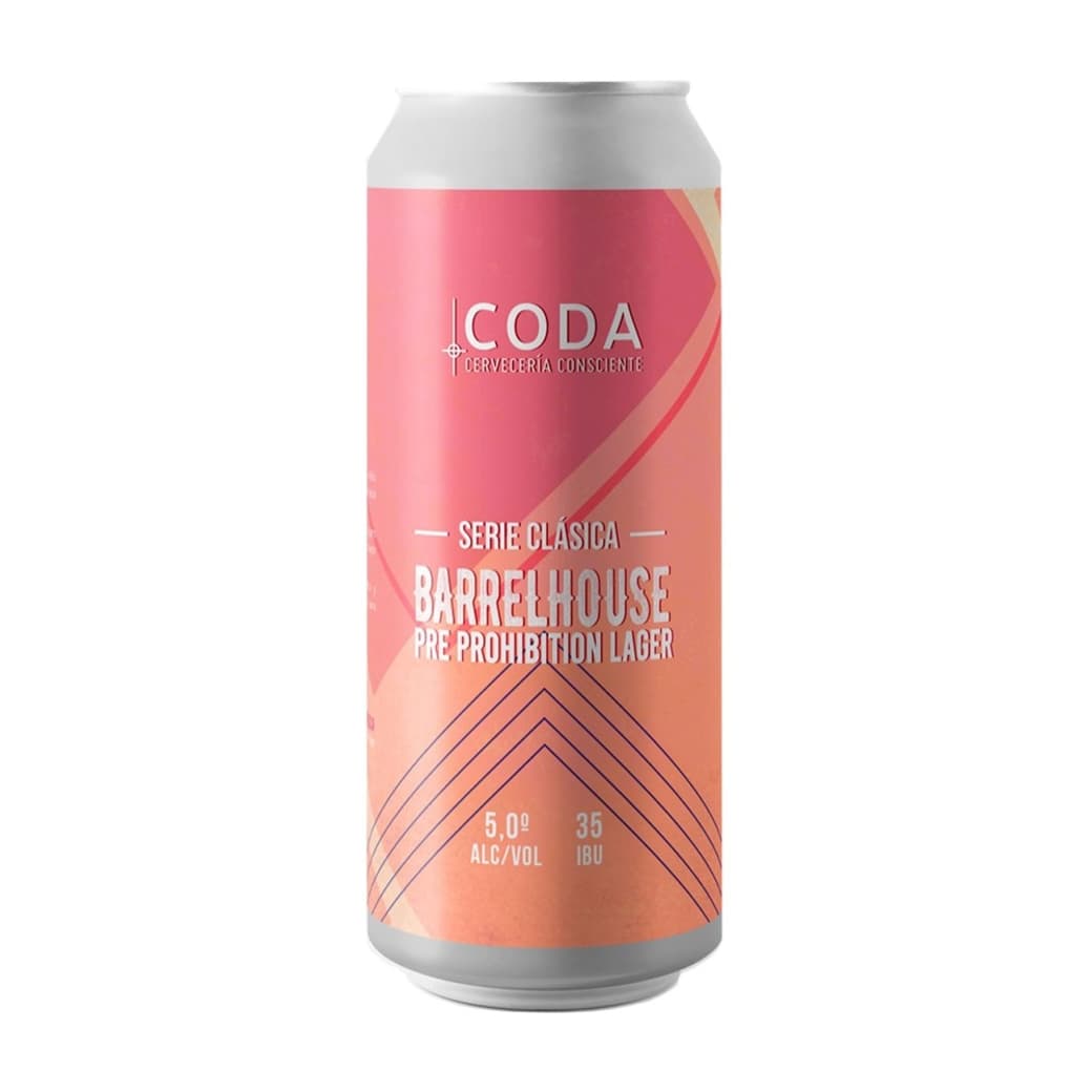 Cerveza CODA Barrelhouse (Pre-Prohibition Lager) Lata 470cc_1