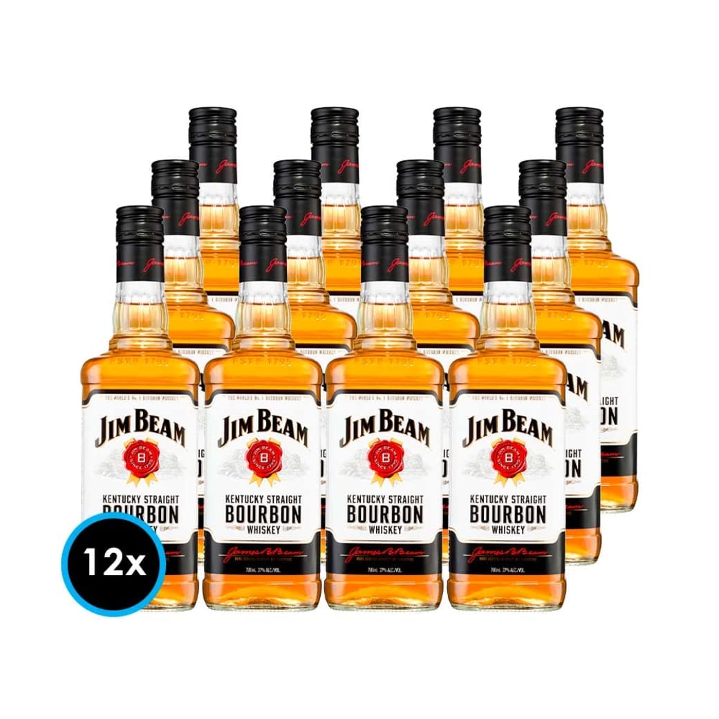 CAJA JIM BEAM WHITE 750cc: 12x Whiskey Jim Beam White 750cc_1