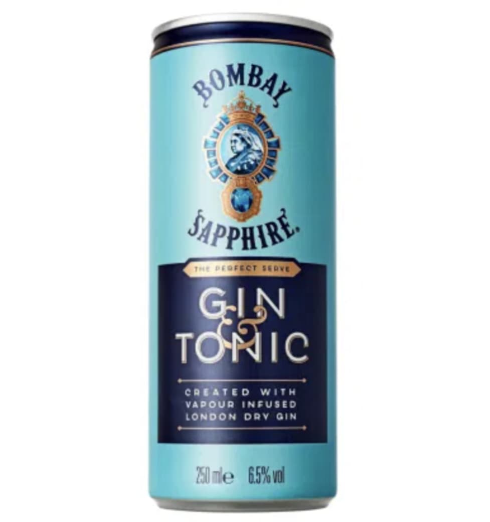 Bombay Sapphire Gin &amp; Tonic Lata 250cc 6,5º alc._1