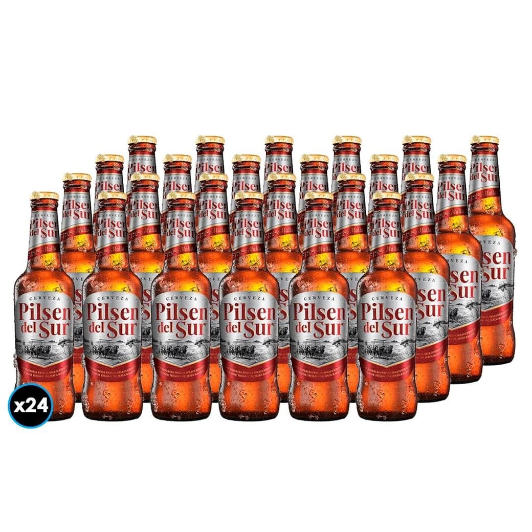 24x Cervezas Pilsen Del Sur Botella 300cc_1