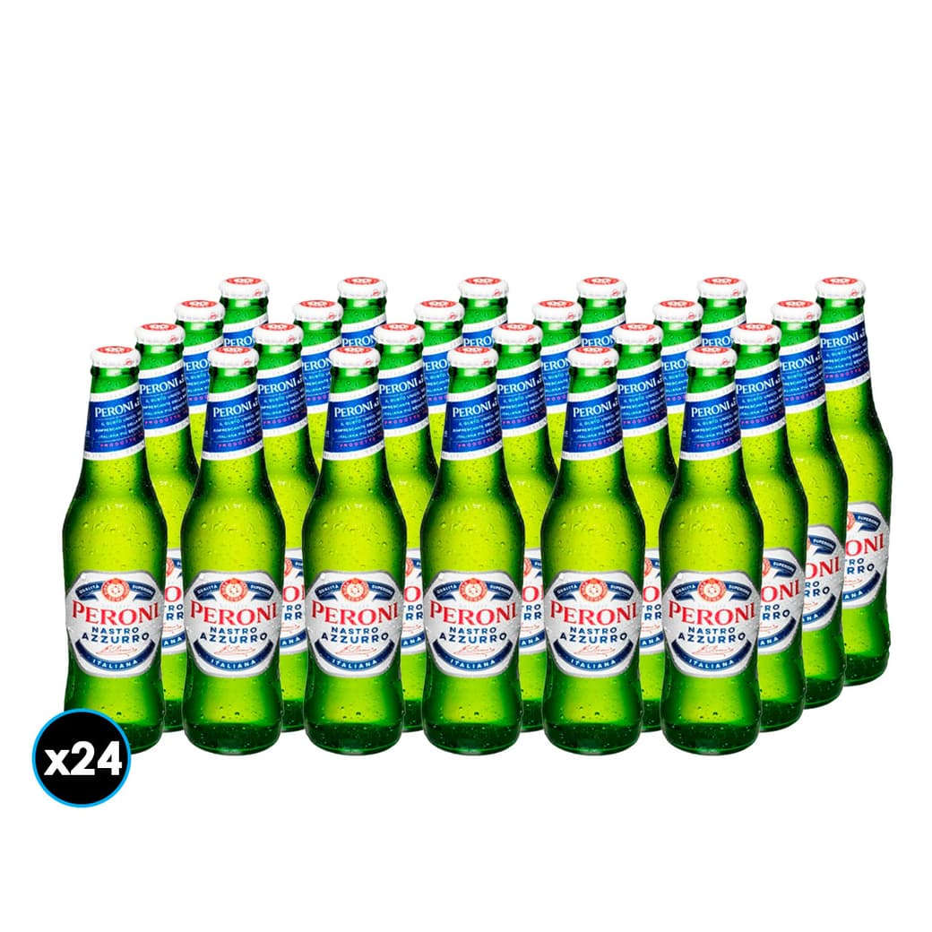 [EXP 03/10] 24x Cerveza Peroni Nastro Azzurro Botella 330cc_1