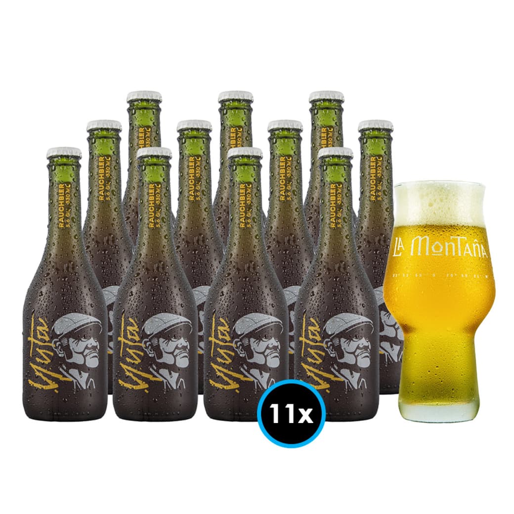 KIT La Montaña Yuta Rauchbier: 11x Yuta + 1x Vaso Master One La Montaña_1