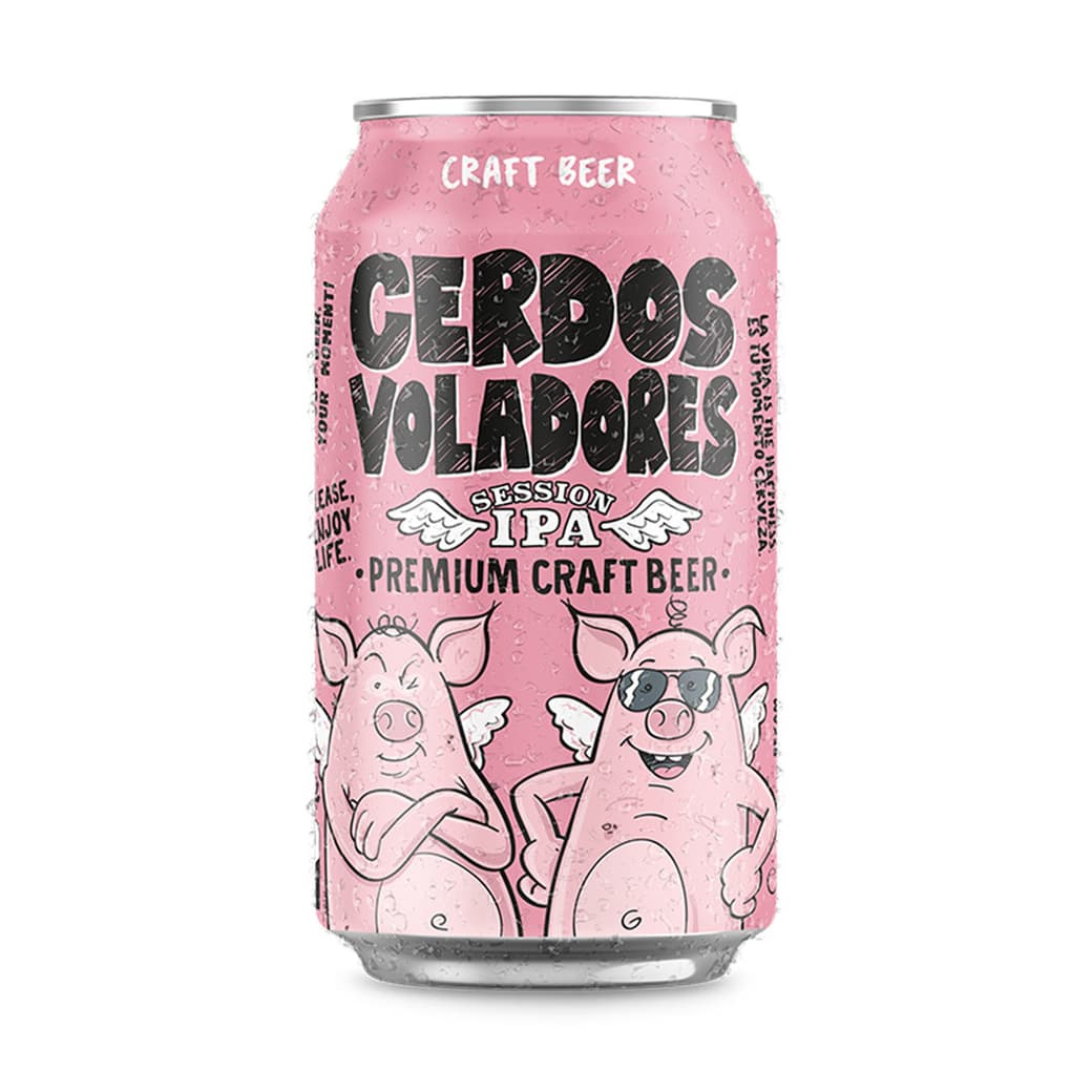 Cerveza Cerdos Voladores Session IPA 330cc 4,5°alc._1
