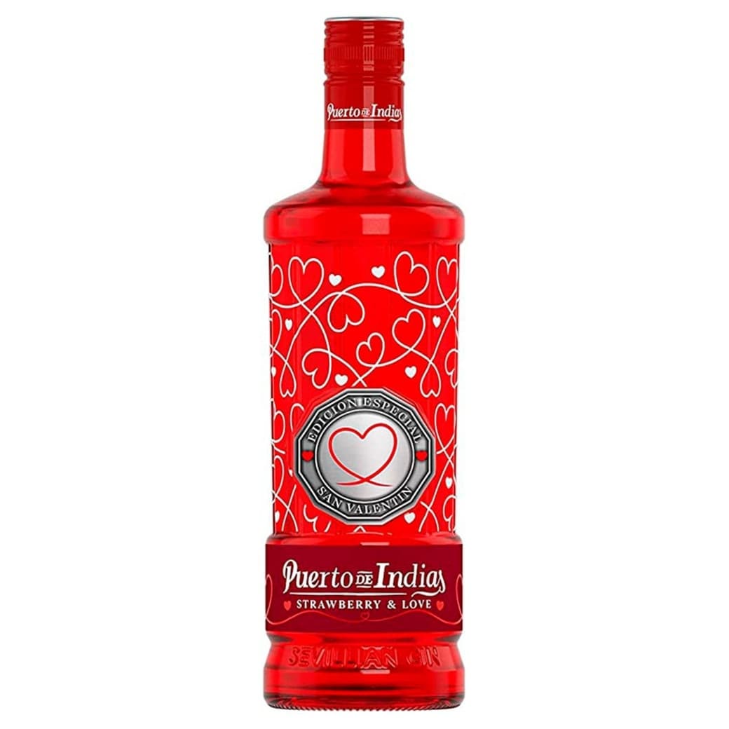 Gin Puerto de Indias Strawberry Edición Especial Día de los Enamorados 700cc_1