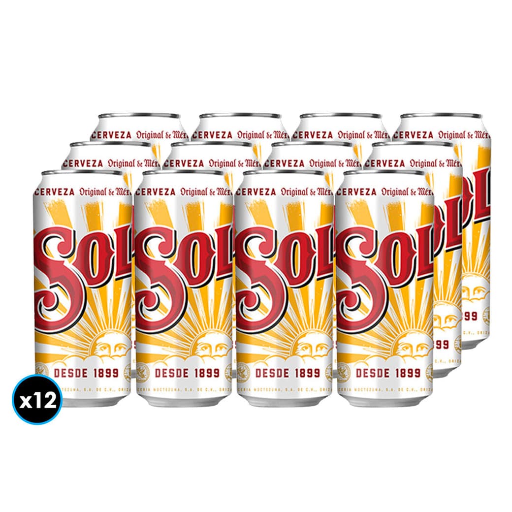 12x Cerveza Sol Lata 470cc_1