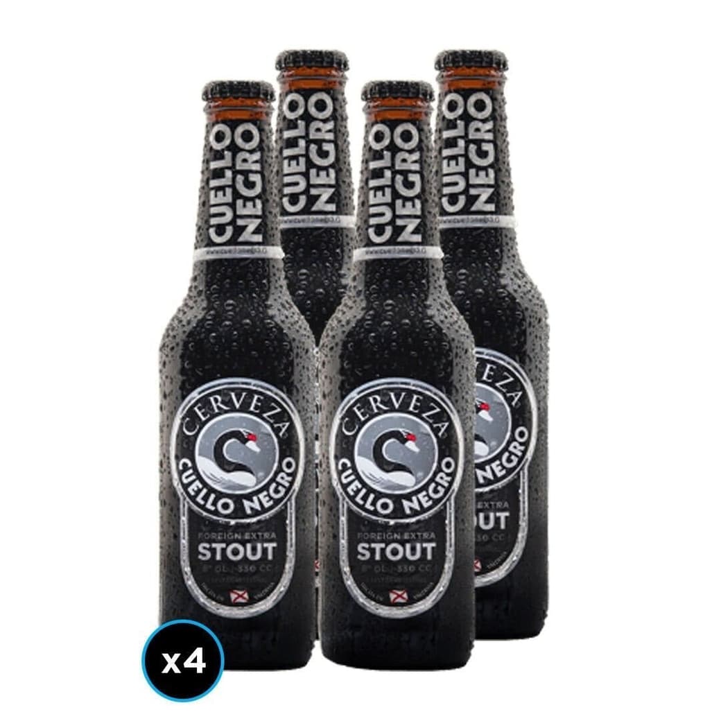 4x Cerveza Cuello Negro Stout Botella 330cc_1