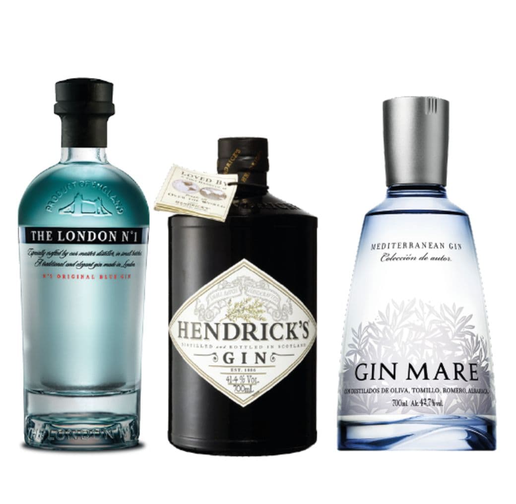 Pack Gin Experto: Gin London N1 700cc + Gin Hendricks 700cc + Gin Mare 700cc_1