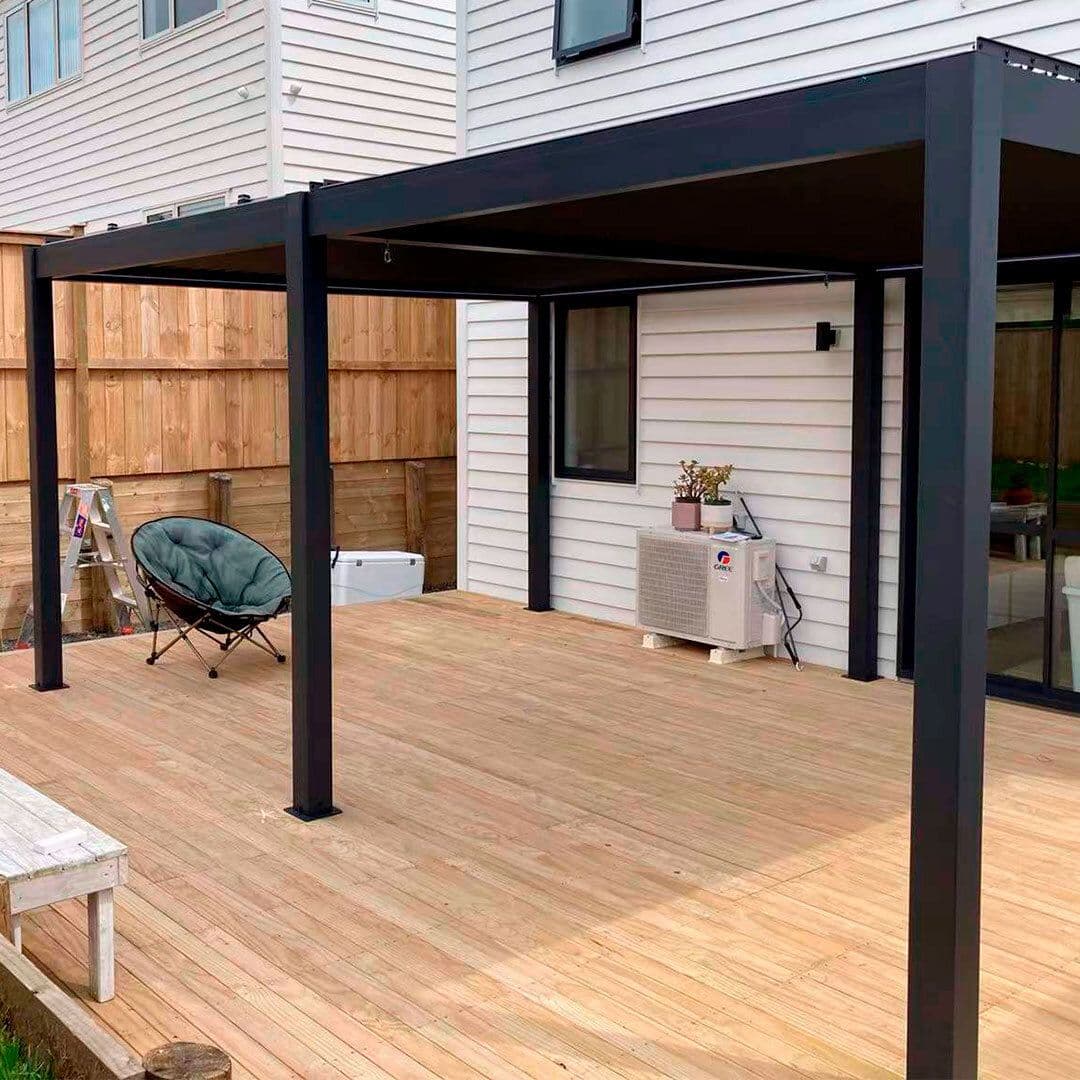 Pérgola Bioclimática Grafito Sunline by Hunter Douglas 4x4 mts_10
