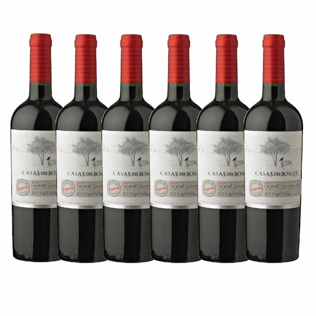 6x Vino Casas Del Bosque Reserva Carmenere 750cc_1