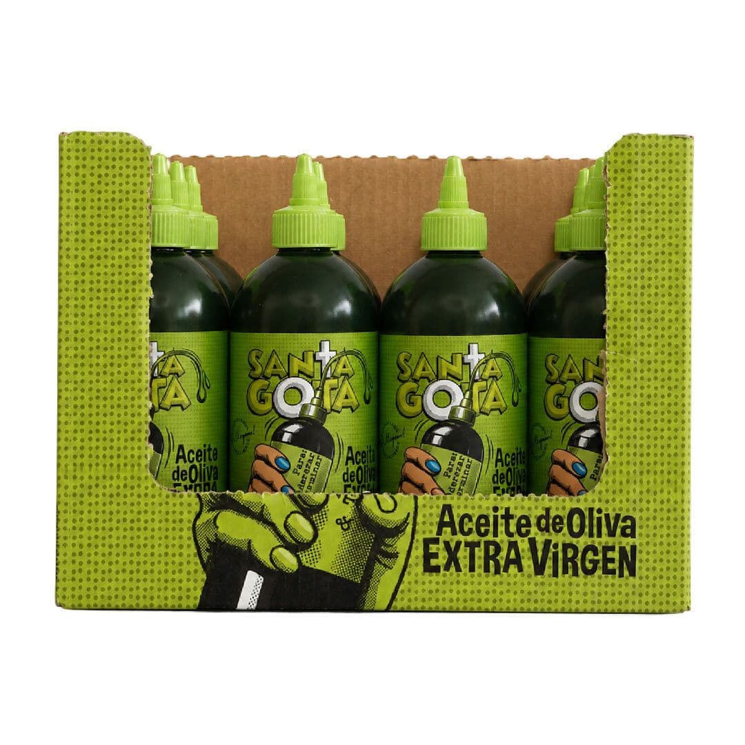 12x Aceite de Oliva Extra Virgen Santa Gota Para Aderezar y Terminar Squeeze 500 ml._3