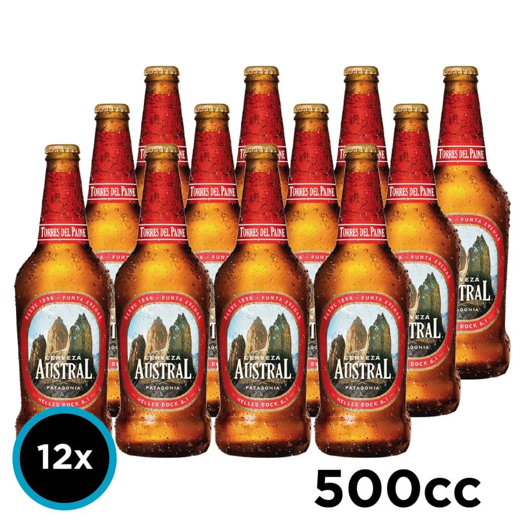 12x Cerveza Austral Torres del Paine Long Neck 500cc_1