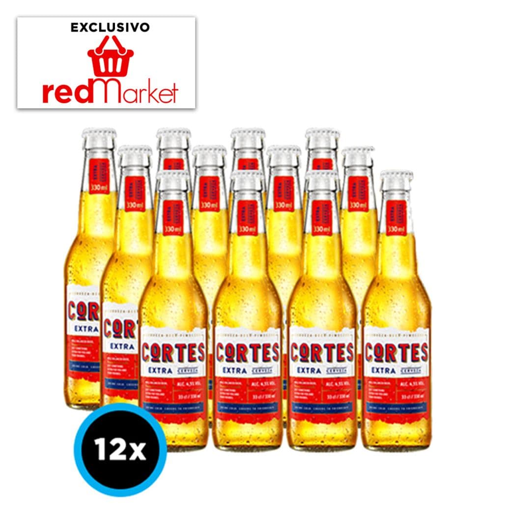 [RED MARKET] 12x Cerveza Cortes Extra en Botellas de 330cc_1
