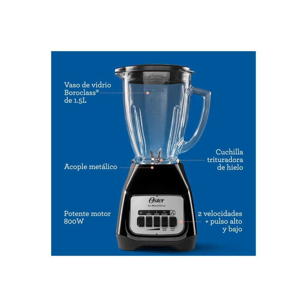 Licuadora Oster Negra con Teclas BLSTKAG-BPB-052_8