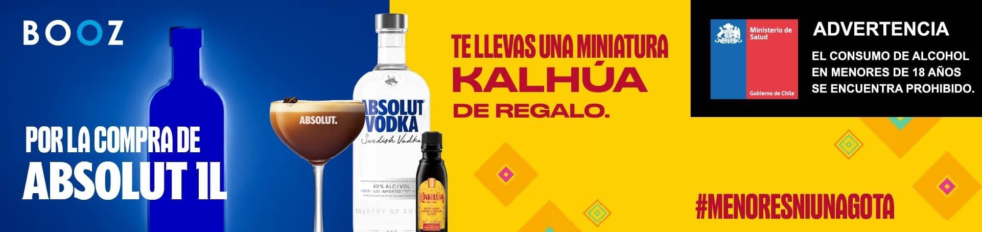 Absolit 1 lt + Kahlúa mini