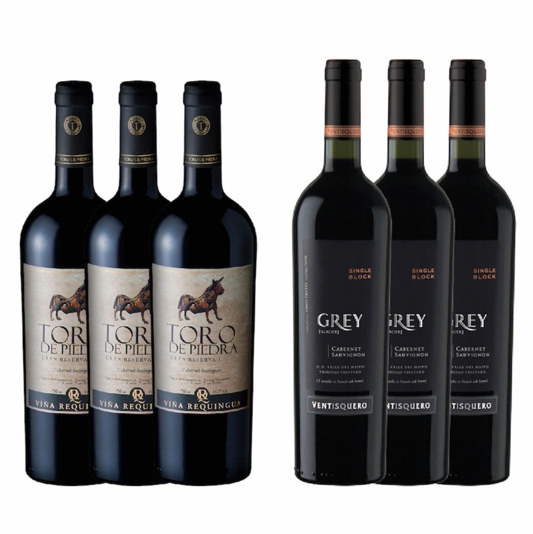 3x Toro de Piedra Cabernet Sauvignon 750cc +  3x Ventisquero Grey Cabernet Sauvignon 750cc_1
