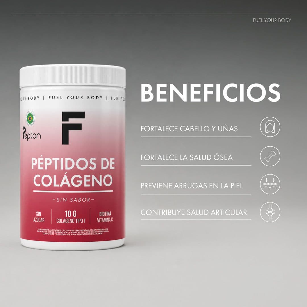 Péptidos de Colágeno en Doypack Fuel Nutrition Sin Sabor 321 grs (30 unidades)_2
