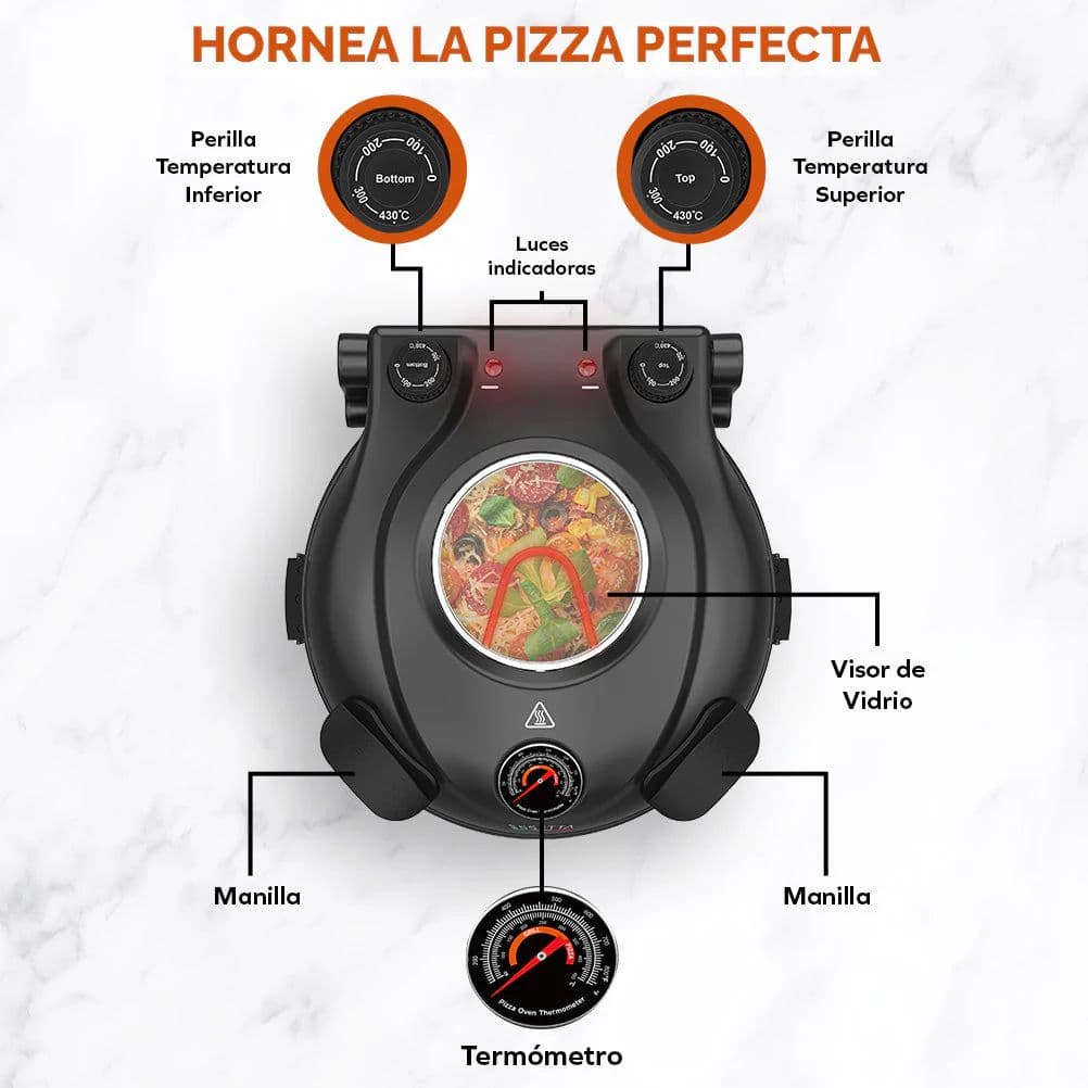 Horno Para Pizza Eléctrico Con Visor Essetta_2