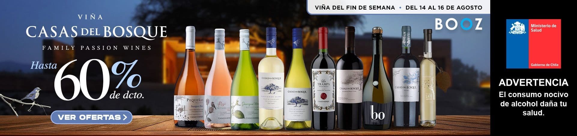 Fin de Semana Viña Casas del Bosque Agosto 2026