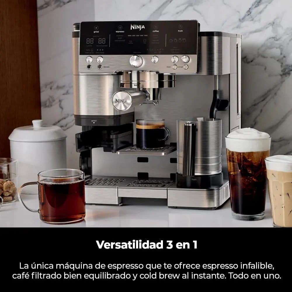 PACK NINJA - ILLY: 1x Máquina para Café - Cafetera Ninja Luxe Premier + 1x Café illy Grano Tostado Medio 250grs + 1x Café Illy Grano Tostado Clásico 250 grs._4
