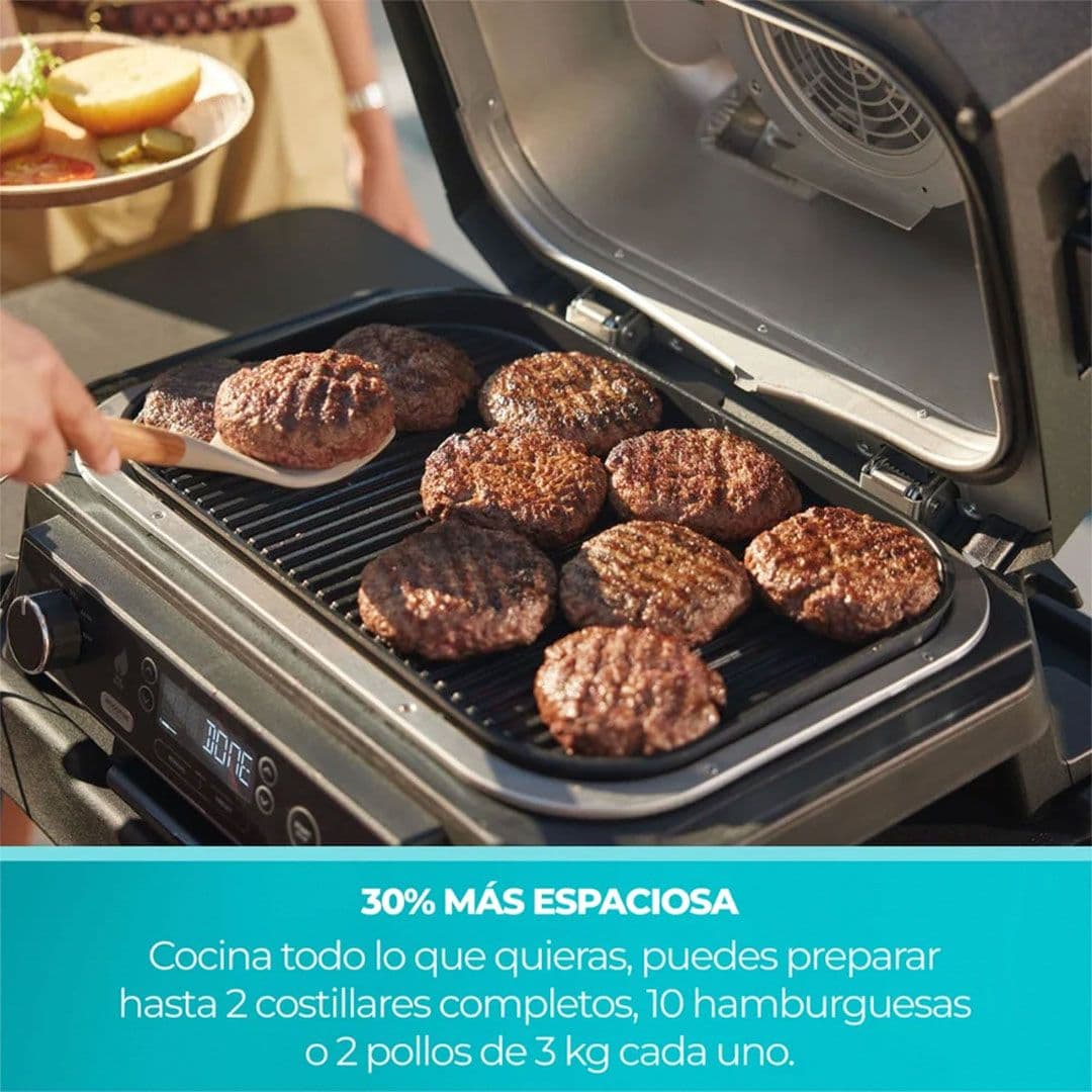 Parrilla Eléctrica Ninja con Ahumador Woodfire Pro XL_4