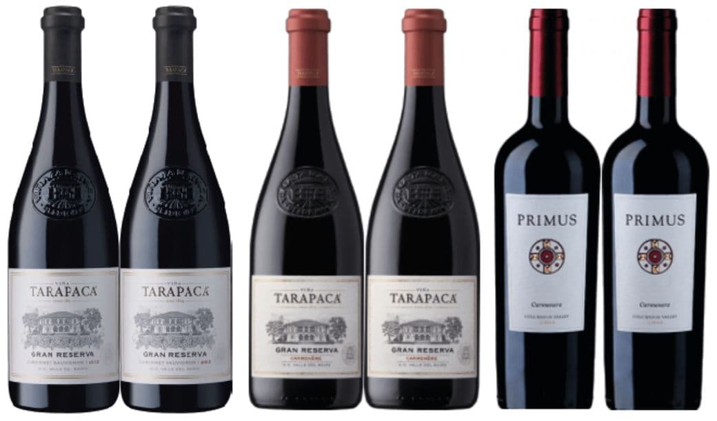2x Vino Tarapacá Gran Reserva Cabernet Sauvignon 750cc + 2x Vino Tarapacá Gran Reserva Carmenere 750cc + 2x Vino Veramonte Carmenere Primus 750cc_1