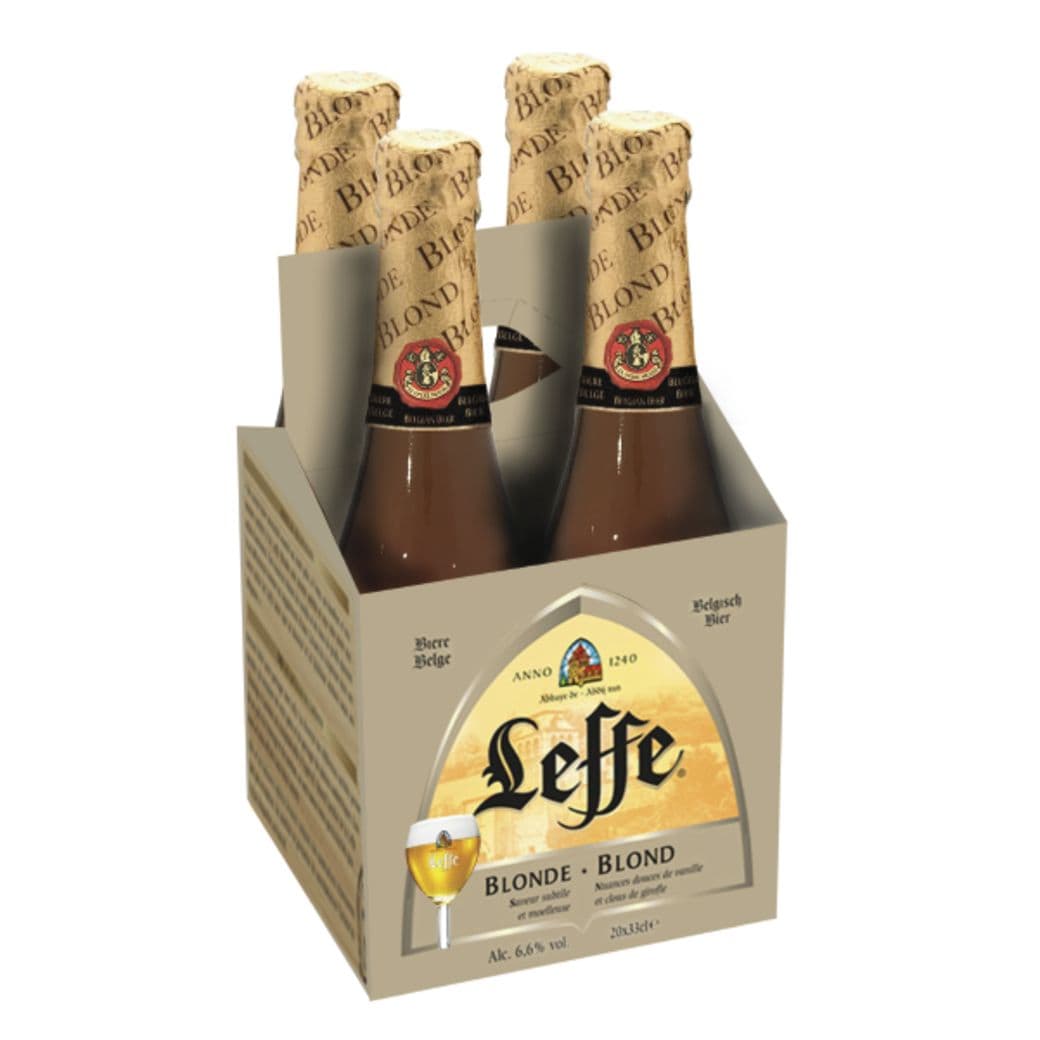 4x Cerveza Leffe Blonde en Botellas 330cc_1