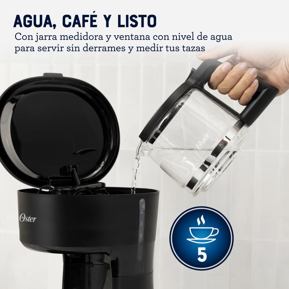 Cafetera Oster de Goteo 5 Tazas Negra BVSTDCS51B-052_9