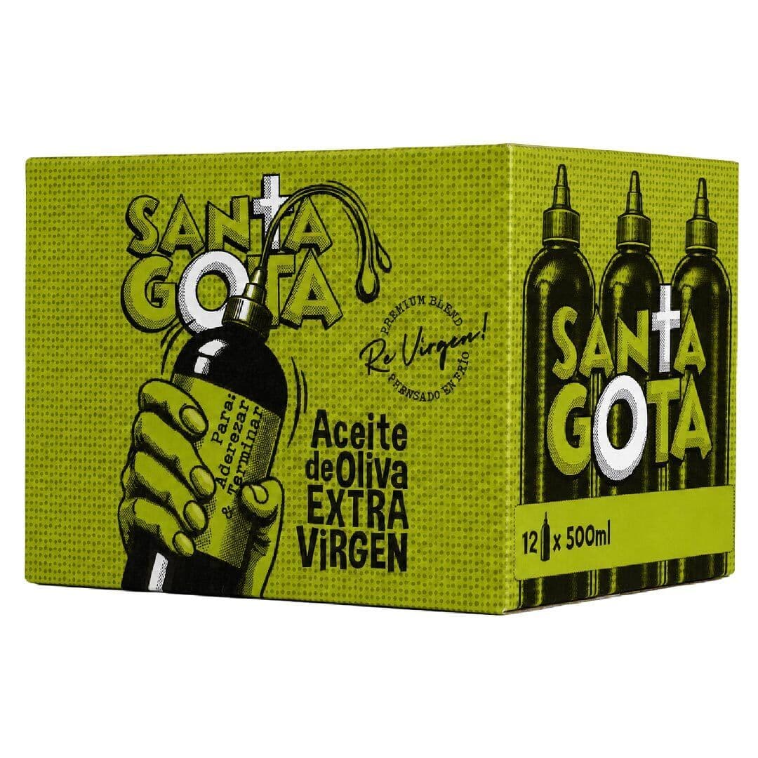 12x Aceite de Oliva Extra Virgen Santa Gota Para Aderezar y Terminar Squeeze 500 ml._2